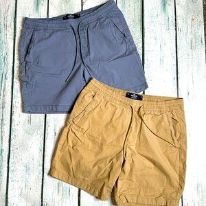 HOLLISTER SHORTS MENS SIZE MEDIUM BLUE KHAKI
